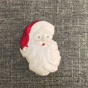 Vintage Santa Claus Pin EUC Christmas Jewelry St Nick Portrait icon North Pole